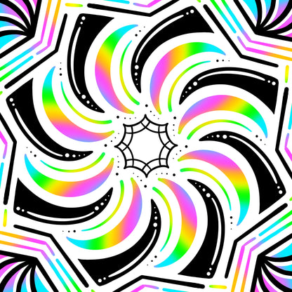 Radial Symmetry Holographic [Sticker]