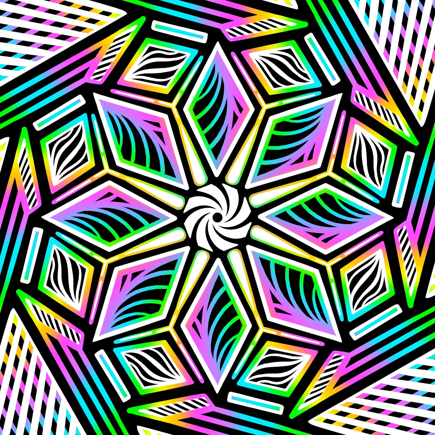 Radial Symmetry Holographic [Sticker]