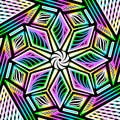 Radial Symmetry Holographic [Sticker]