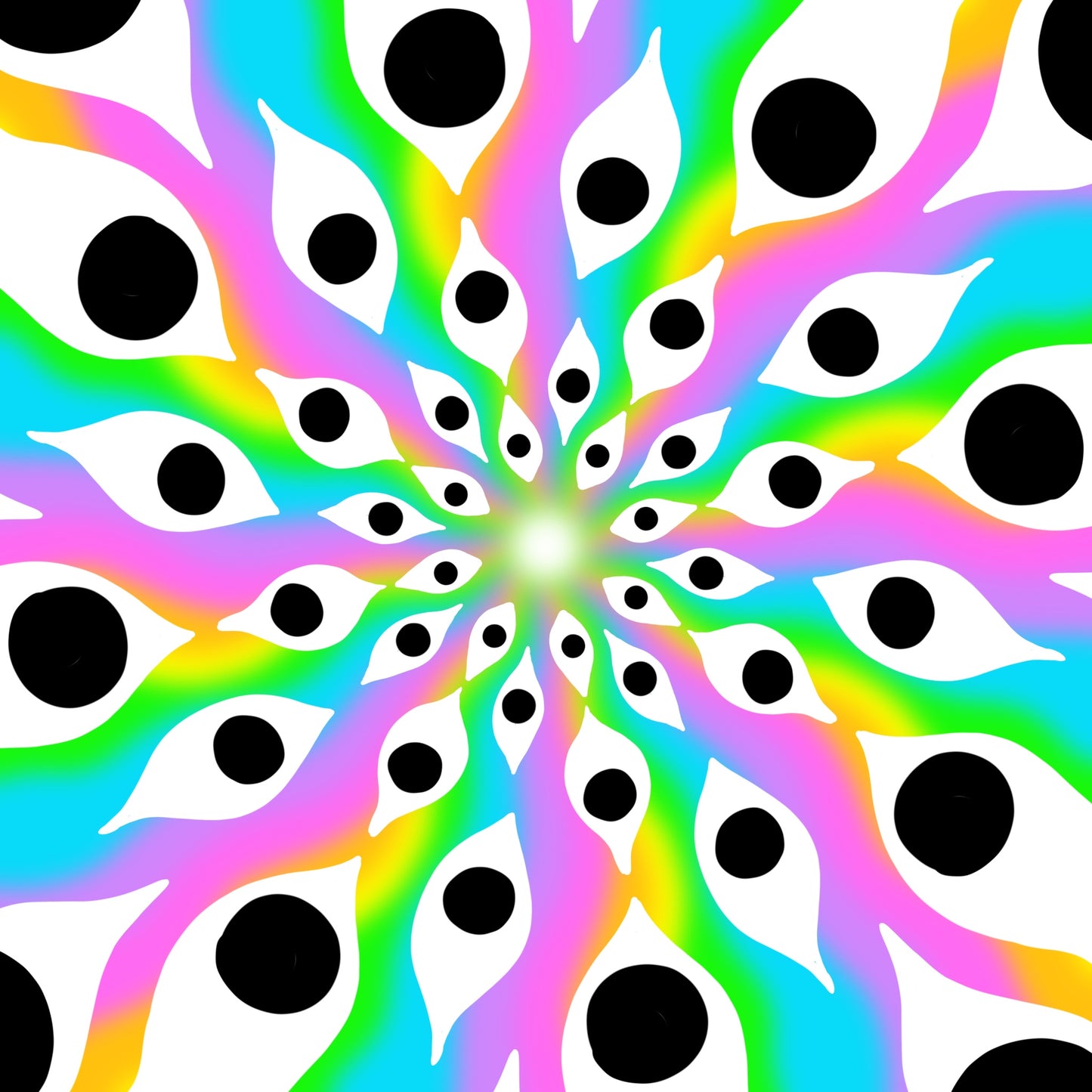 Radial Symmetry Holographic [Sticker]