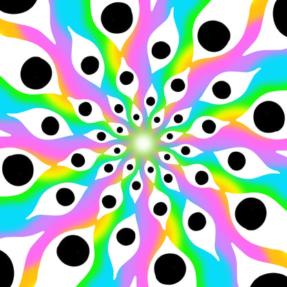 Radial Symmetry Holographic [Sticker]