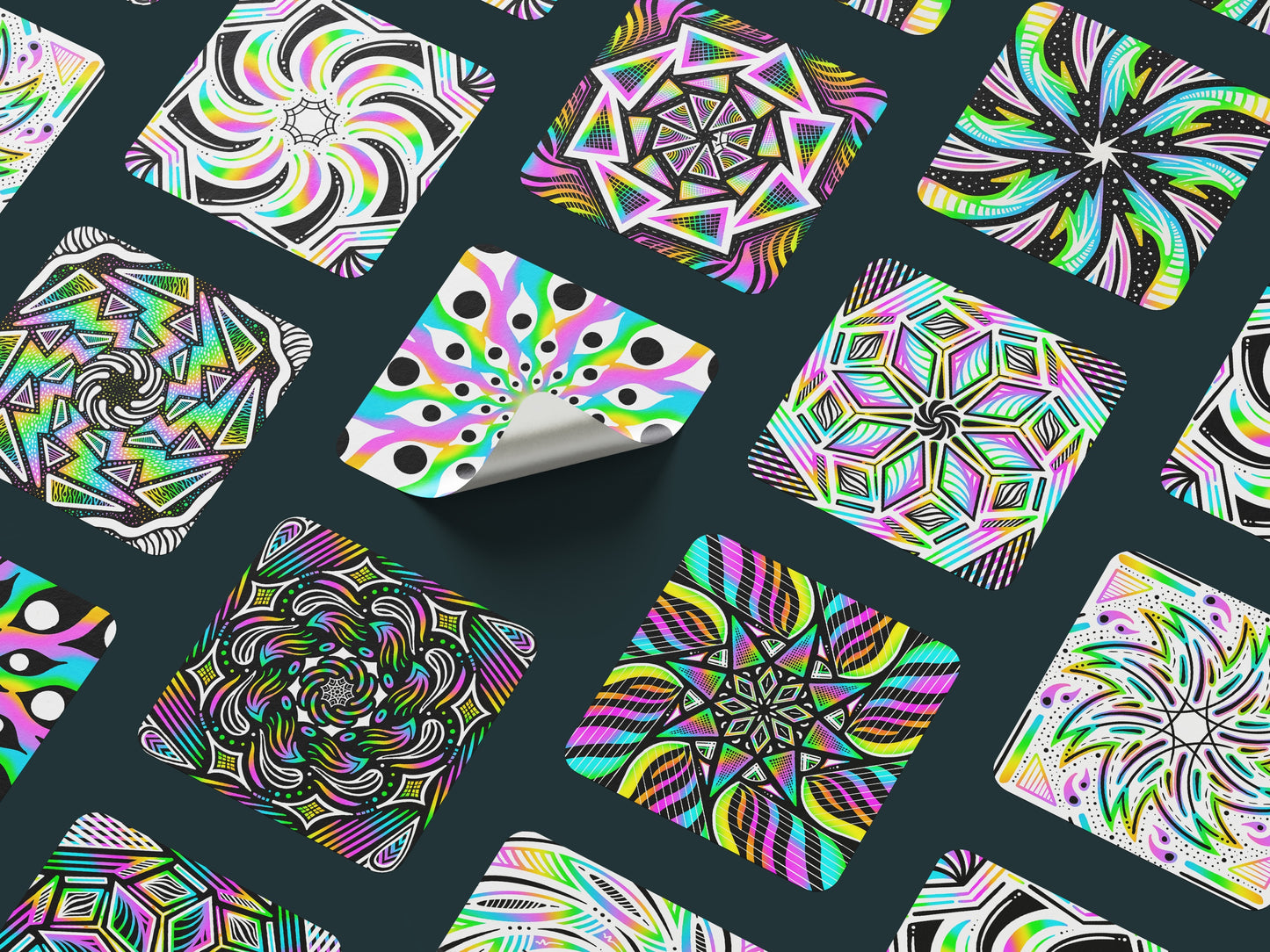 Radial Symmetry Holographic [Sticker]