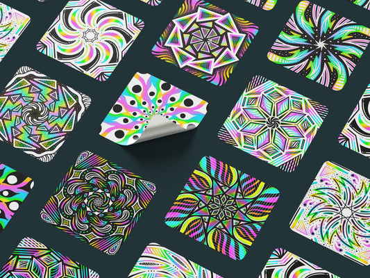 Radial Symmetry Holographic [Sticker]