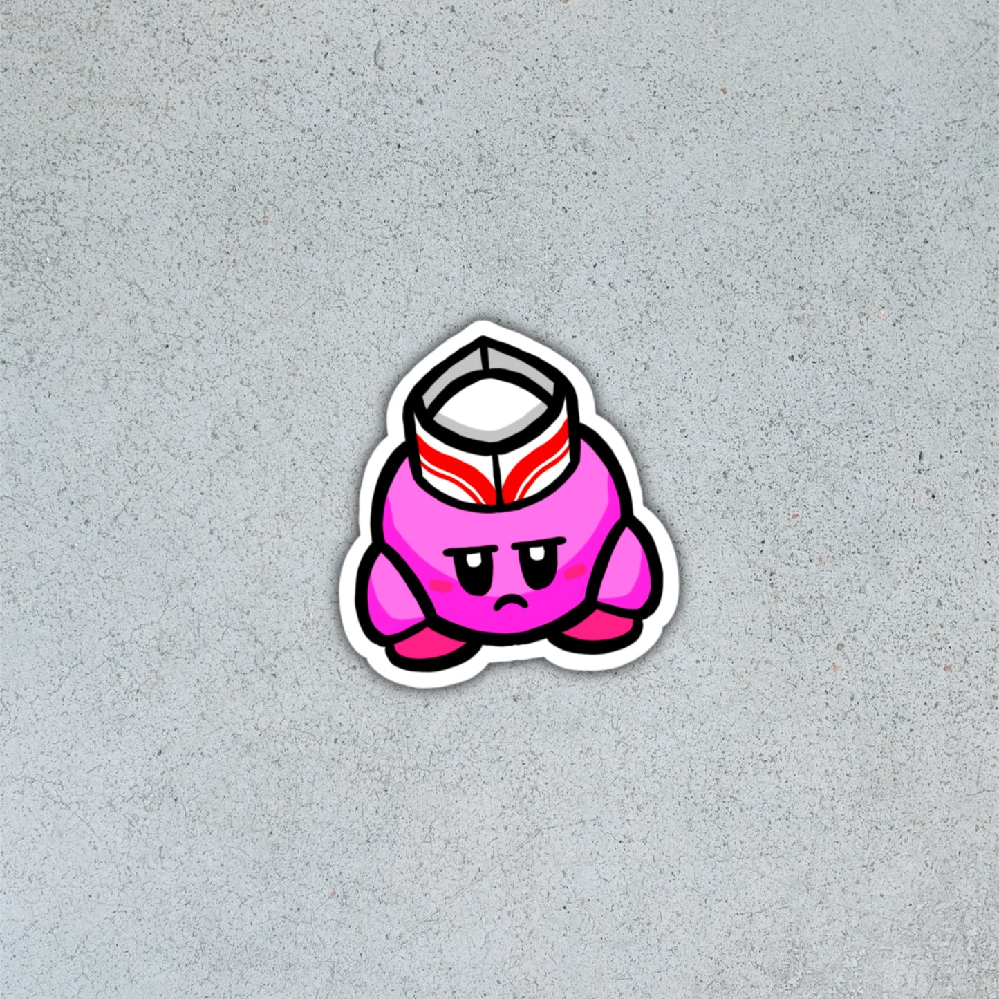 Disgruntled Service Industry Kirby [Sticker]