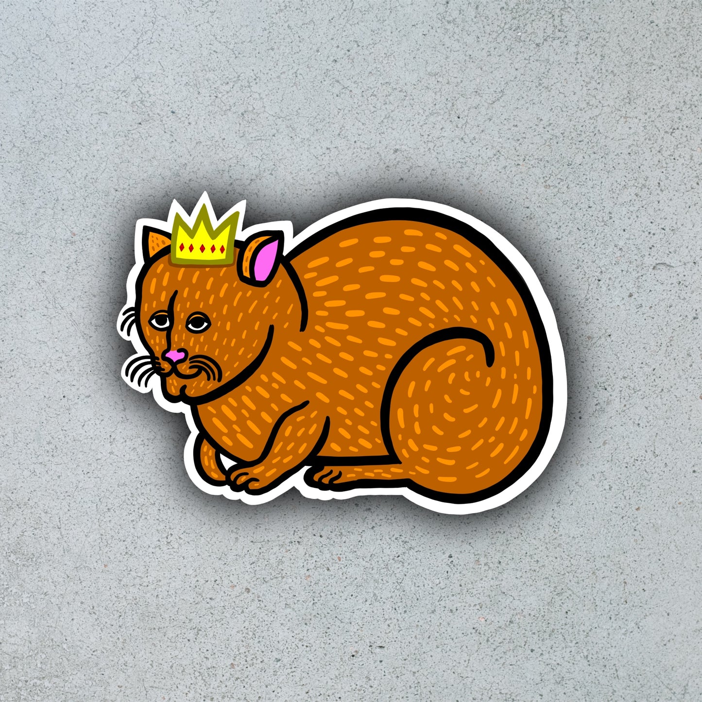 Ugly Medieval Cat [Sticker]