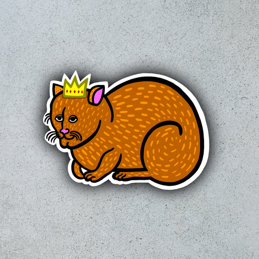 Ugly Medieval Cat [Sticker]
